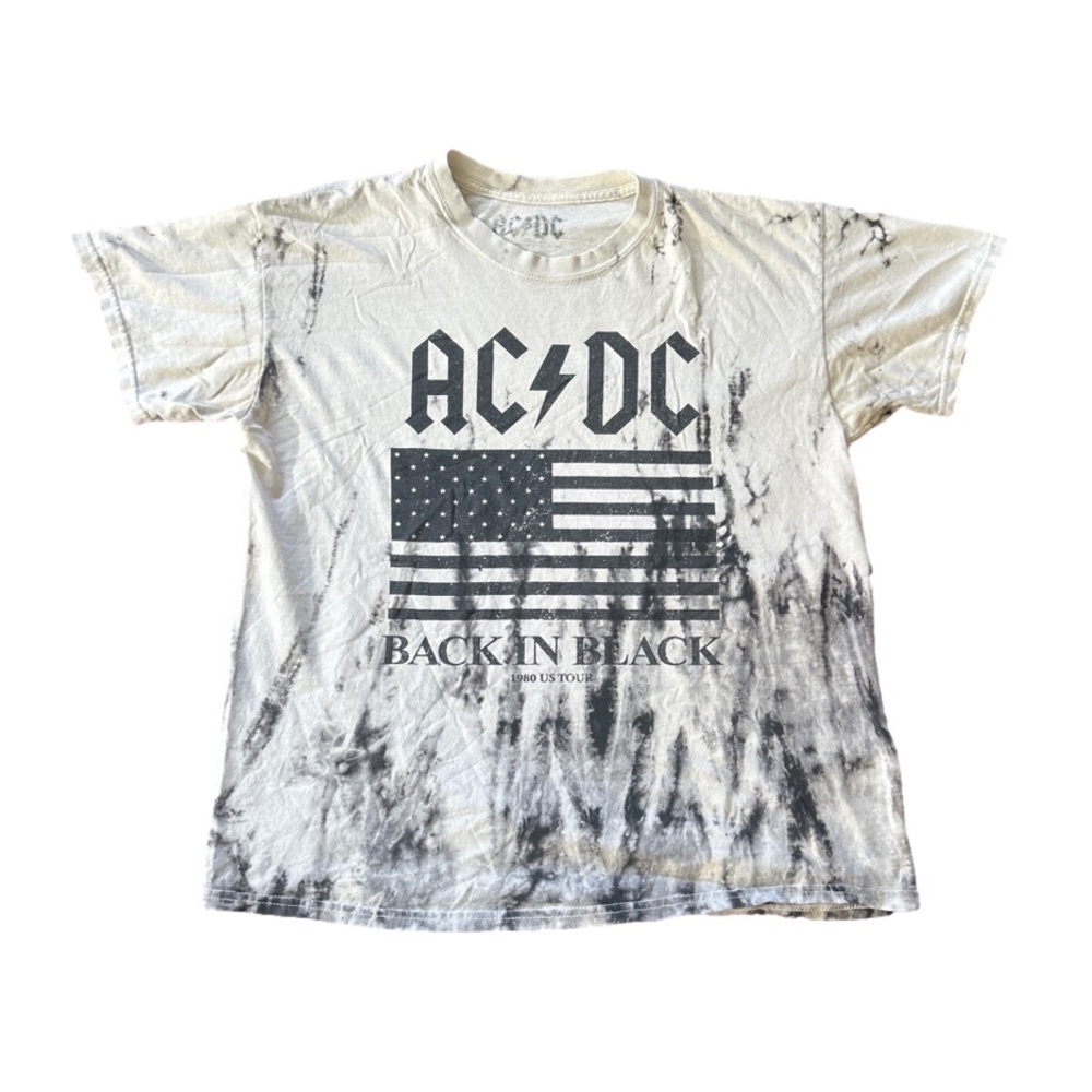AC/DC back in black 1980 US tour short sleeve shirt size L